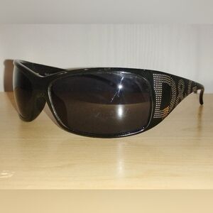 Dolce & Gabanna Black Wrap Sunglasses/Temple Logo- Authenticity Guaranteed!